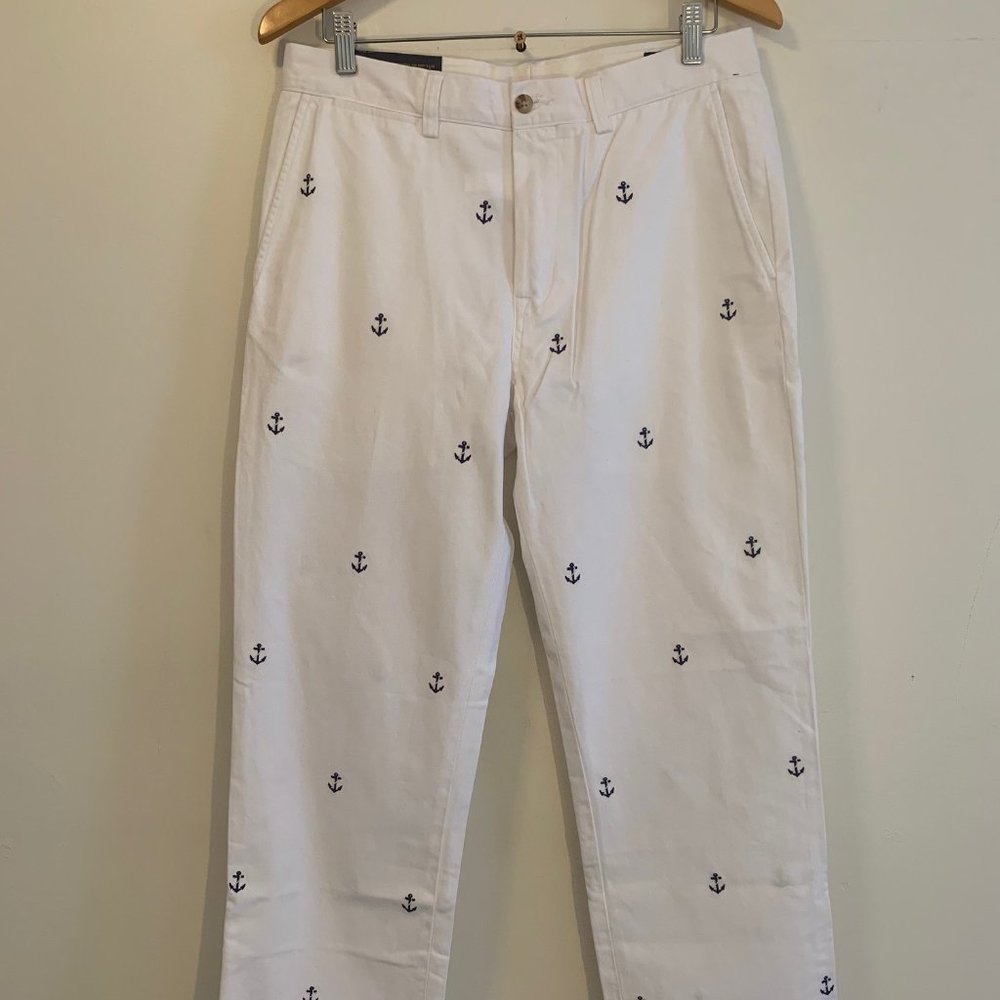 Polo Ralph Lauren White Chinos Anchor Embroidery